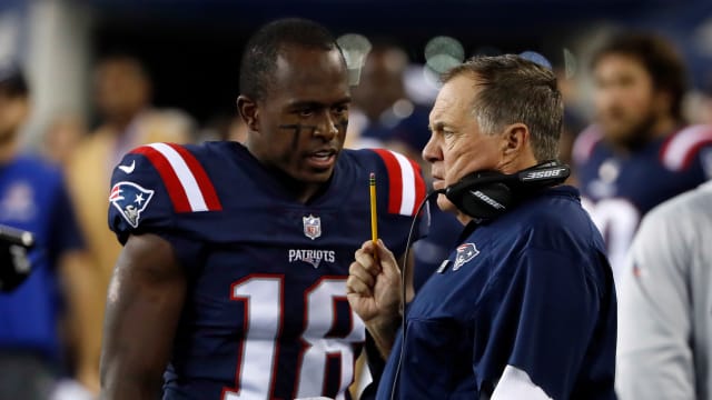 New England Patriots Matthew Slater and head coach Bill Belichick